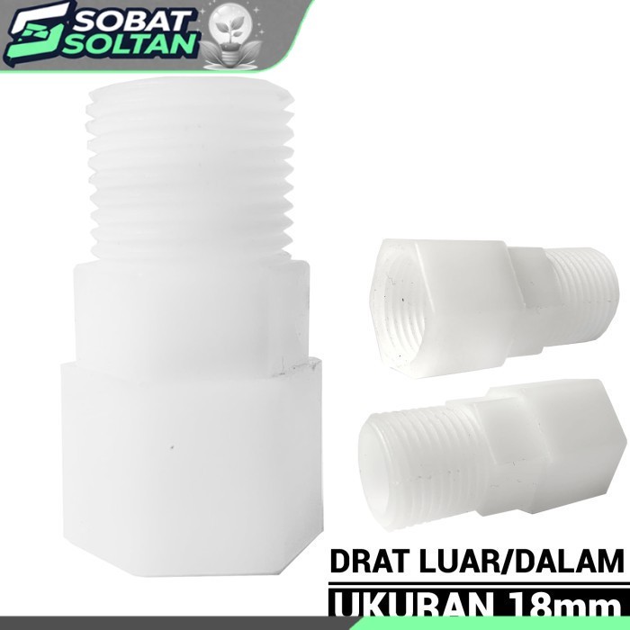 Konektor Sprayer Elektrik ke selang sprayer - Drat luar dalam 18mm