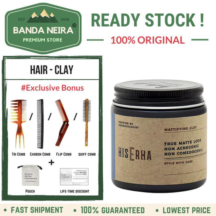 HisErha / His Erha Mattifying Clay Pomade - 120 GR, PROMO