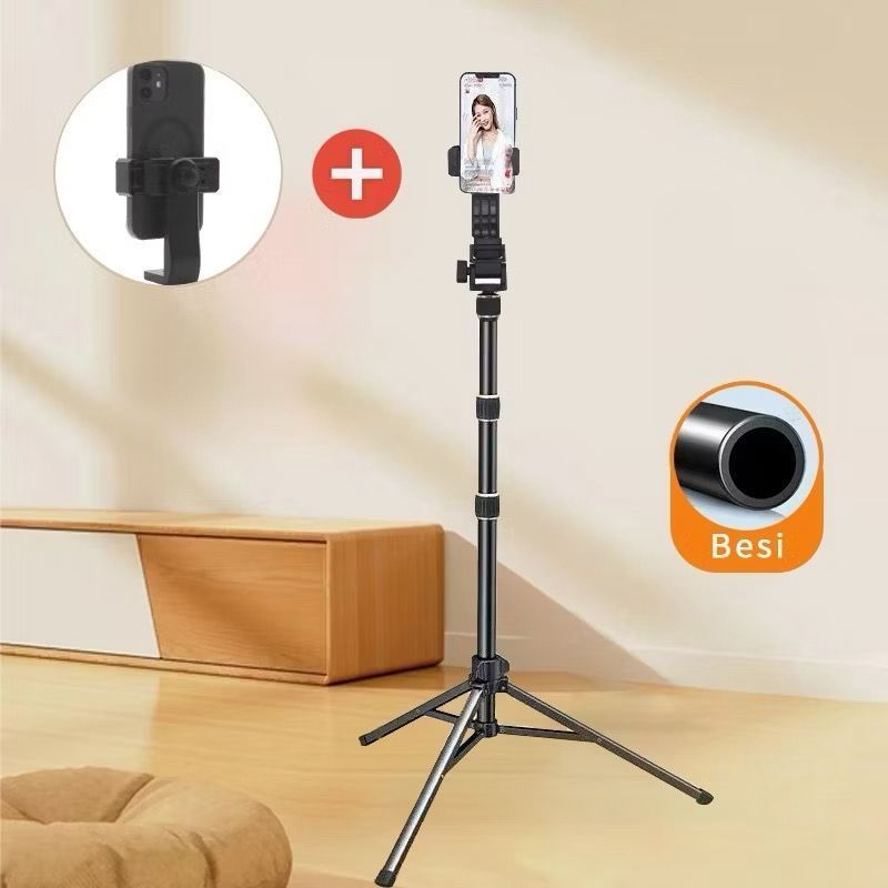 JA PREMIUM TRIPOD 210CM 2IN1 A1 + HOLDER PUTAR + TAS TRIPOT TINGGI 2,1 METER TONGKAT HP BERDIRI FULL
