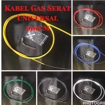 Kabel Karet gas Serat karbon panjang kabel 190 CM UNIVERSAL semua motor