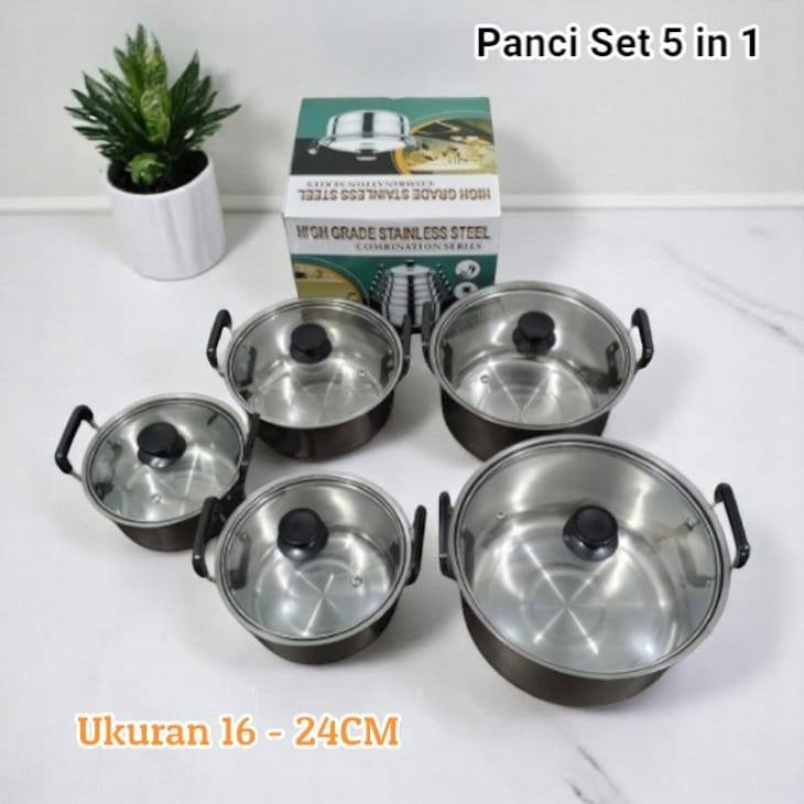 Panci Stainless Steel / Panci 5in1 / Panci Set Premium