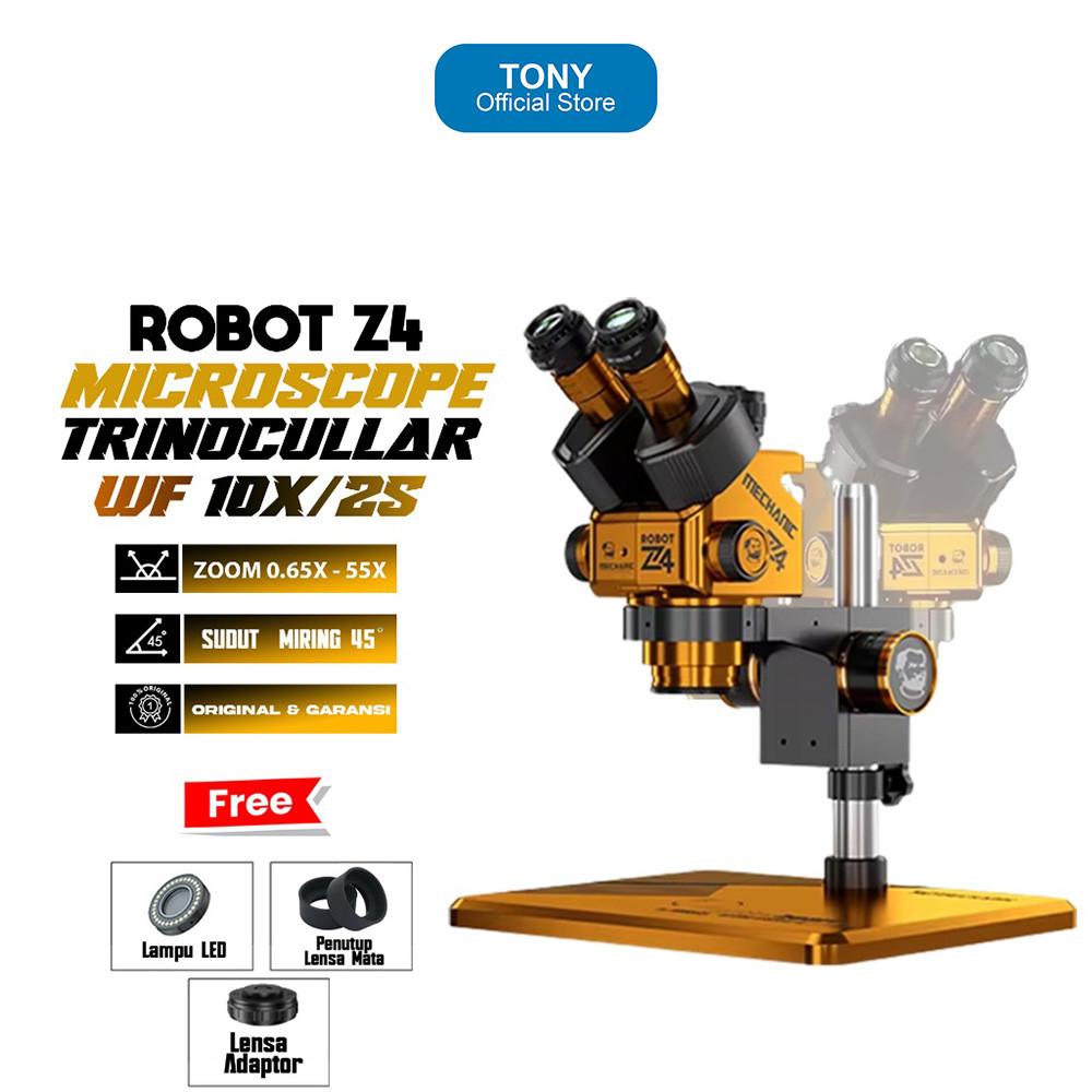 Mikroskop MECHANIC Robot Z4 - Trinocular Gold Edition 10X-25X Set - ROBOT Z4