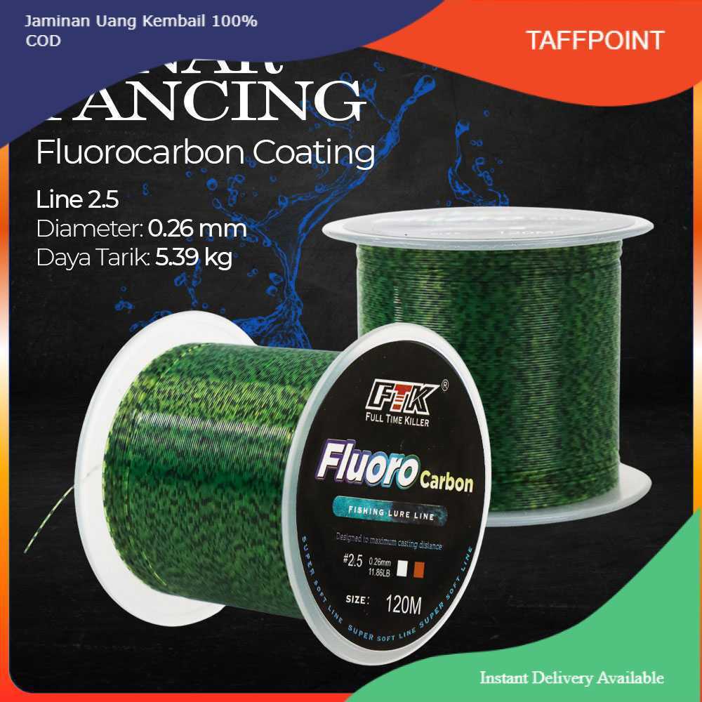 FTK Senar Pancing Invisible Spot Fluorocarbon Coating 120M - FT12