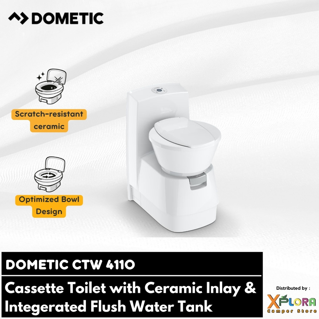 Dometic CTW 4110 – Ceramic Cassette Toilet for Campervan, RV & Motorhome