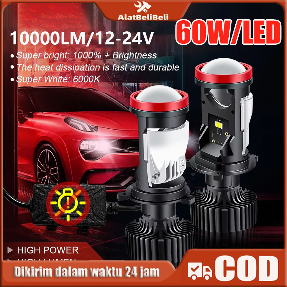 [COD]Led Mobil Mini Projie Y7D H4 Mobil Super Terang Lampu Led Mobil Utama Kabut