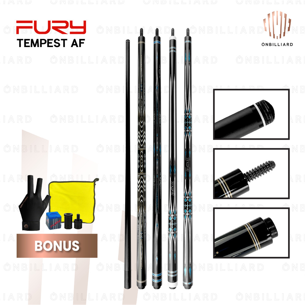 Fury Tempest AF Series AF-1 AF-2 AF-3 AF-4 Cue Stick Billiard Carbon Fiber Stik Fury AF