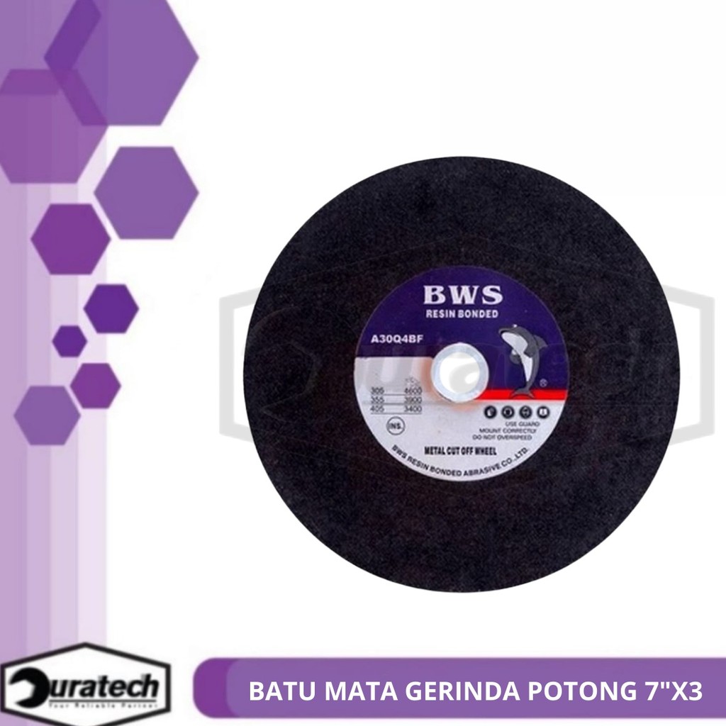 Batu Mata Gerinda Potong 7"x3 / Batu potong 7" / Mata Gerinda besi BWS