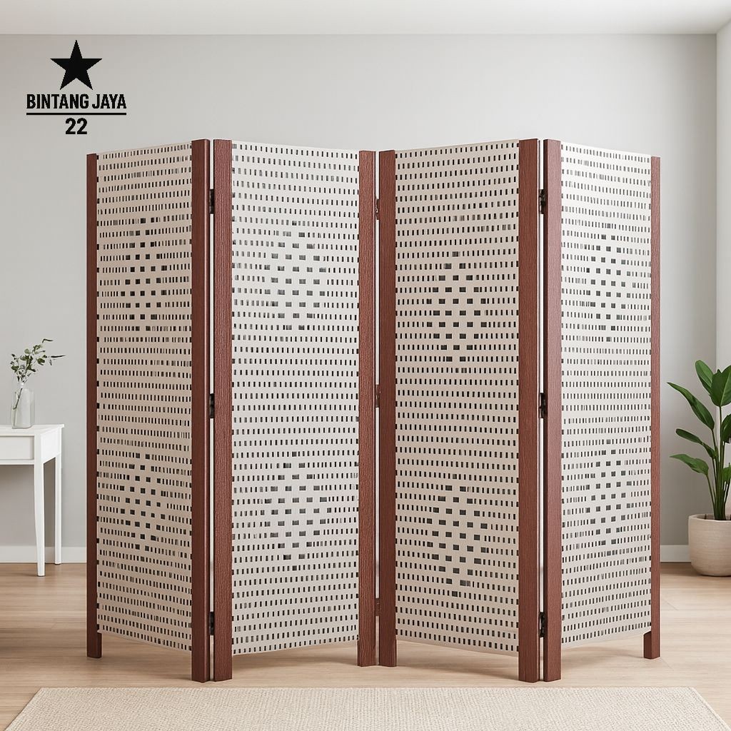 4 PINTU Sketsel Pembatas Ruangan Rotan Sintetis Sekat Ruangan Minimalis Modern Murah