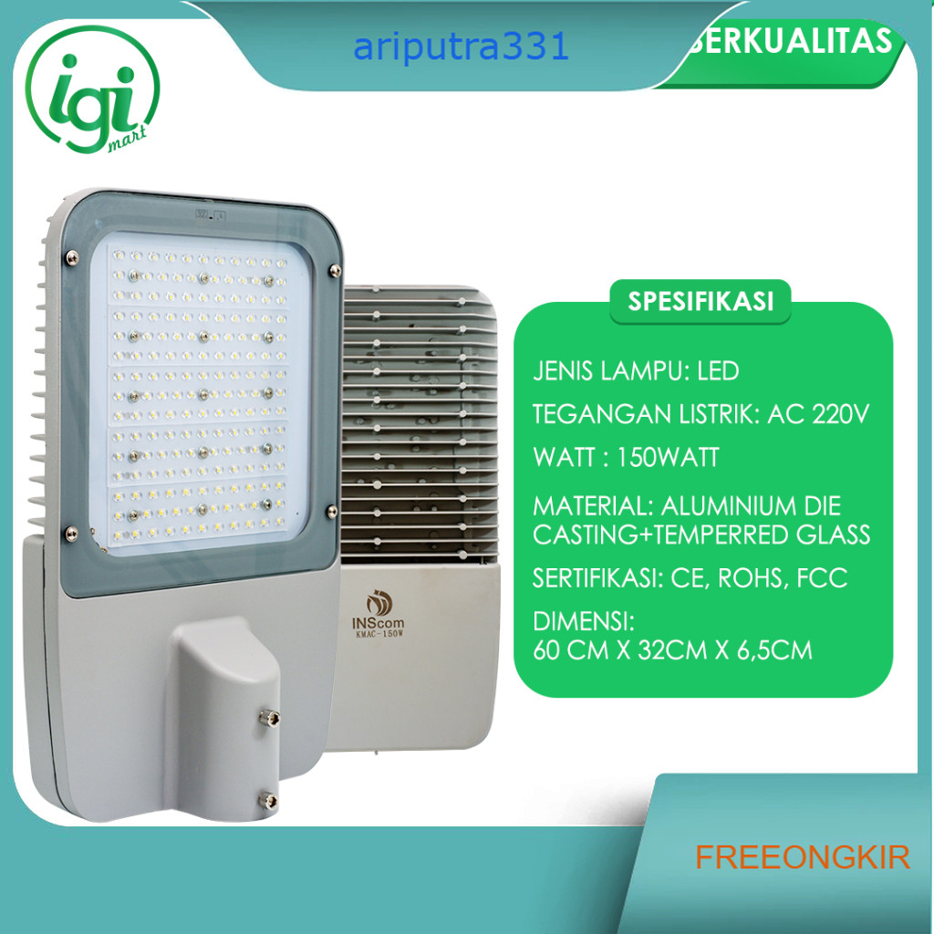 LAMPU JALAN KMAC 150 WATT / PJU LED 150 WATT