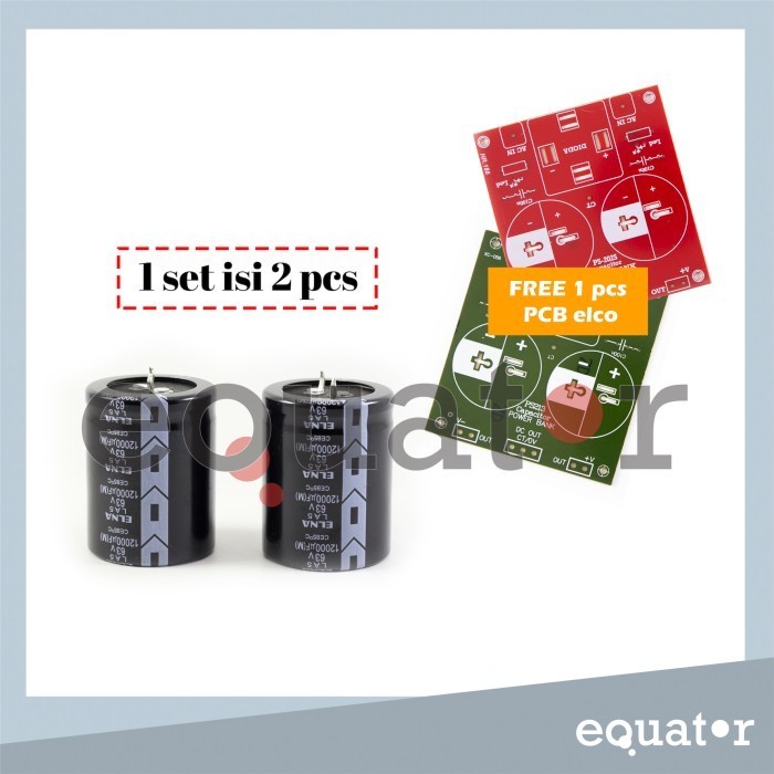 Kapasitor / Capacitor Elco ELNA 12000uF / 63V (1 set isi 2 pcs)