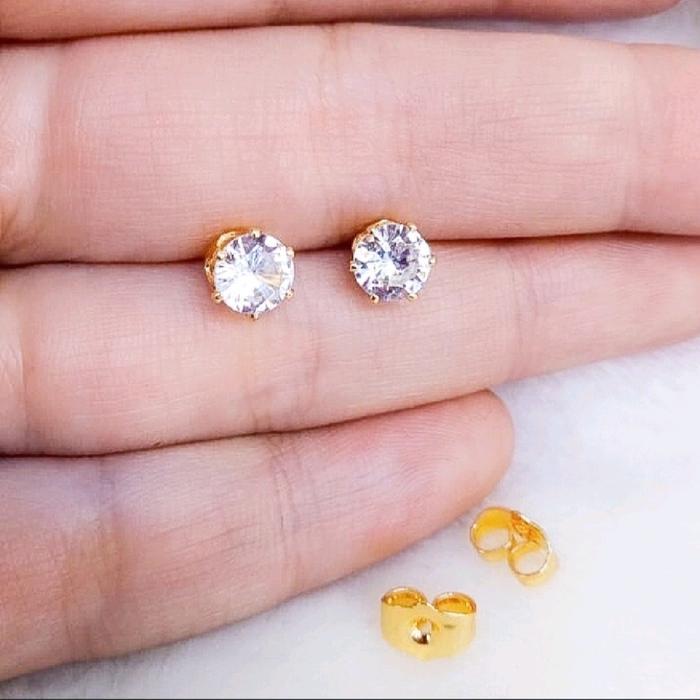 SERBA COD ANTING TUSUK DEWASA MATA SATU GOLD TITANIUM ELEGAN - TUSUK DEWASA GOLD