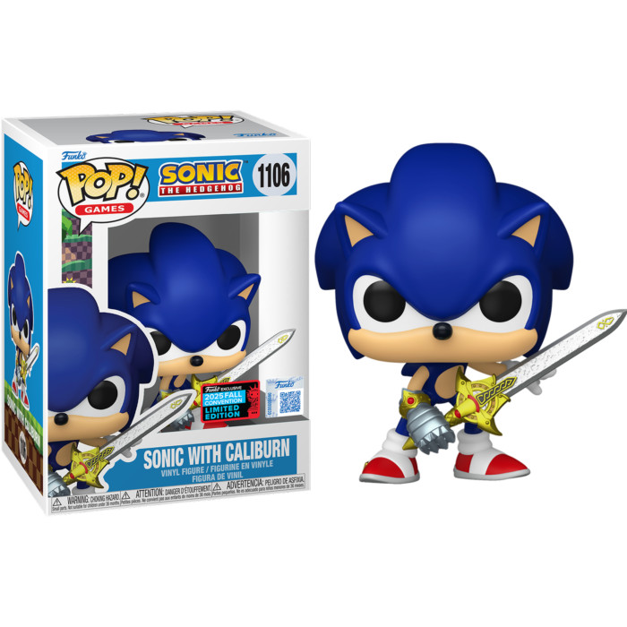 Funko POP Games - Sonic the Hedgehog - Sonic with Caliburn (2025 Fall Convention Exclusive) #1106