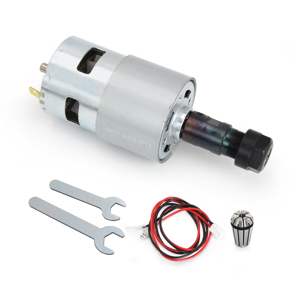DC Motor CNC 775 Spindle Motor 100W 12-24VDC 20000RPM + ER11 Collet for Y Mini CNC Router 1610Pro 30