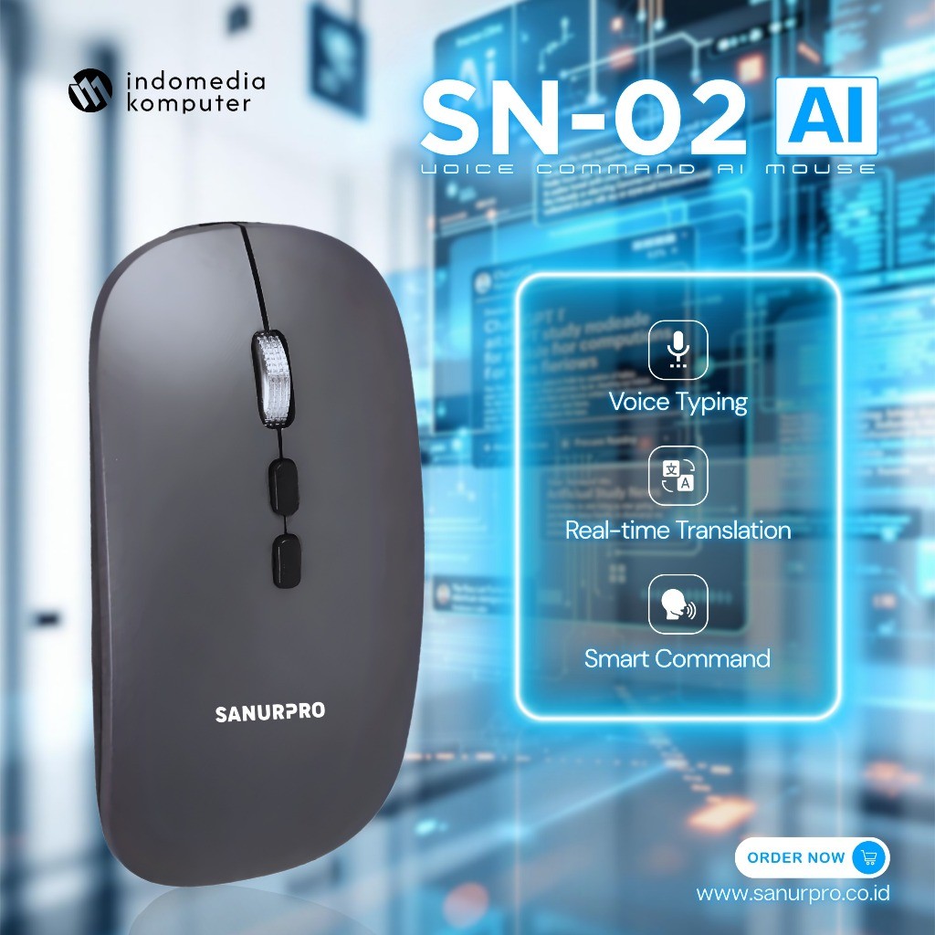 MOUSE AI SN-02 WIRELESS MOUSE SN-02 SANURPRO WIRELESS AI MOUSE SN-02 SANURPRO AI MOUSE