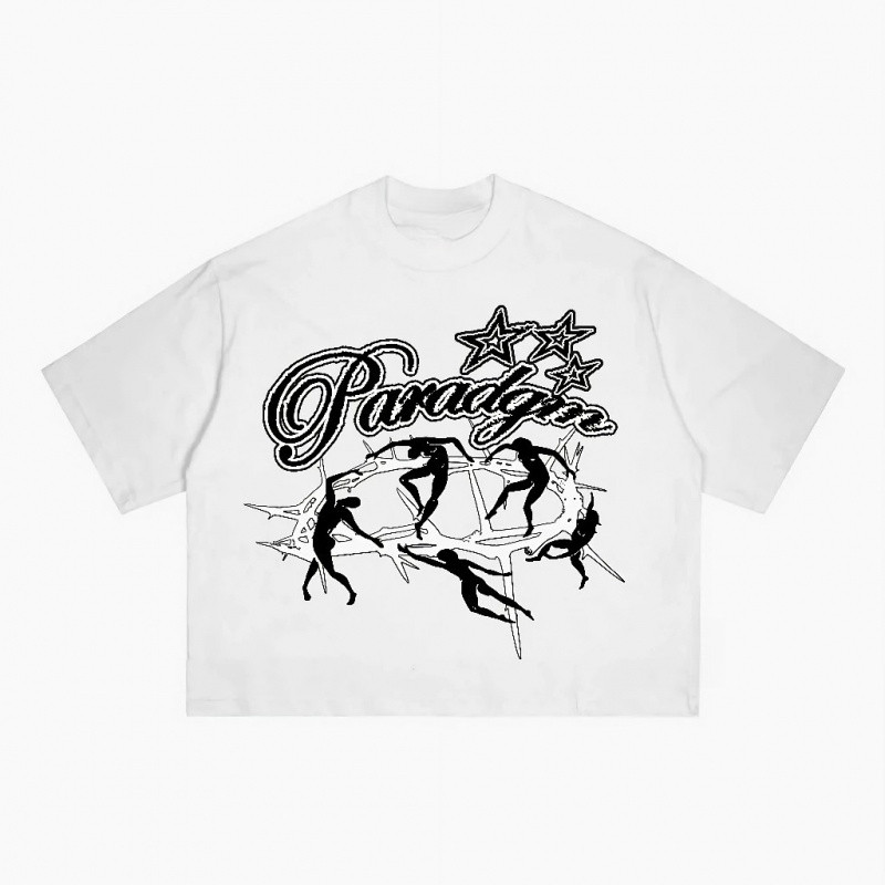 Kaos Pria Box Fit "Star Toys" - Desain Konsep Mainan & Kapital yang Unik, Warna Putih untuk Gaya Min