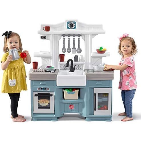 Step2 Timeless Trends Kids Kitchen Playset, Indoor/Outdoor Kitchenette, Interactive Play Includes 21