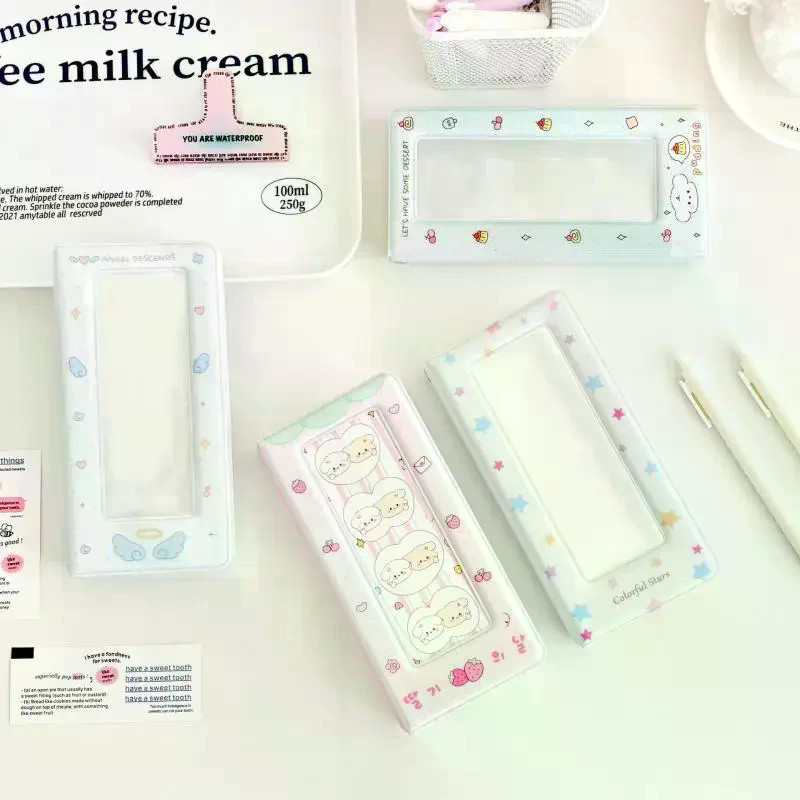 Cute Life 4 Cut Photo Collection Book Star Minimalist Sstyle Idol Photocard Storage Album 4 Grid Car