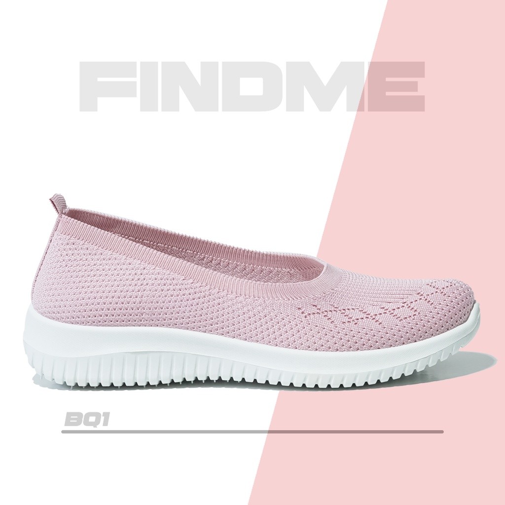 FINDME 36-41 Sepatu Sneakers Wanita Rajut Nyaman Olahraga Sole Karet Anti Licin Daily Kekinian Bq1