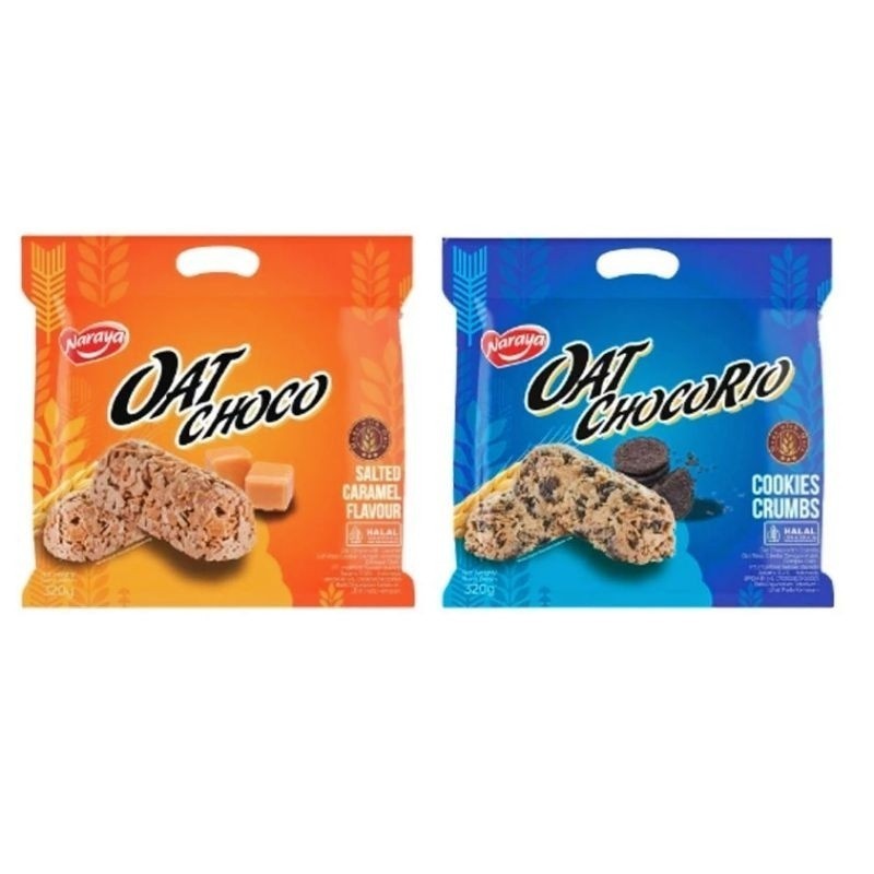 naraya oat choco salted CARAMEL / chocorio cookies crumb 320 gram - KDY