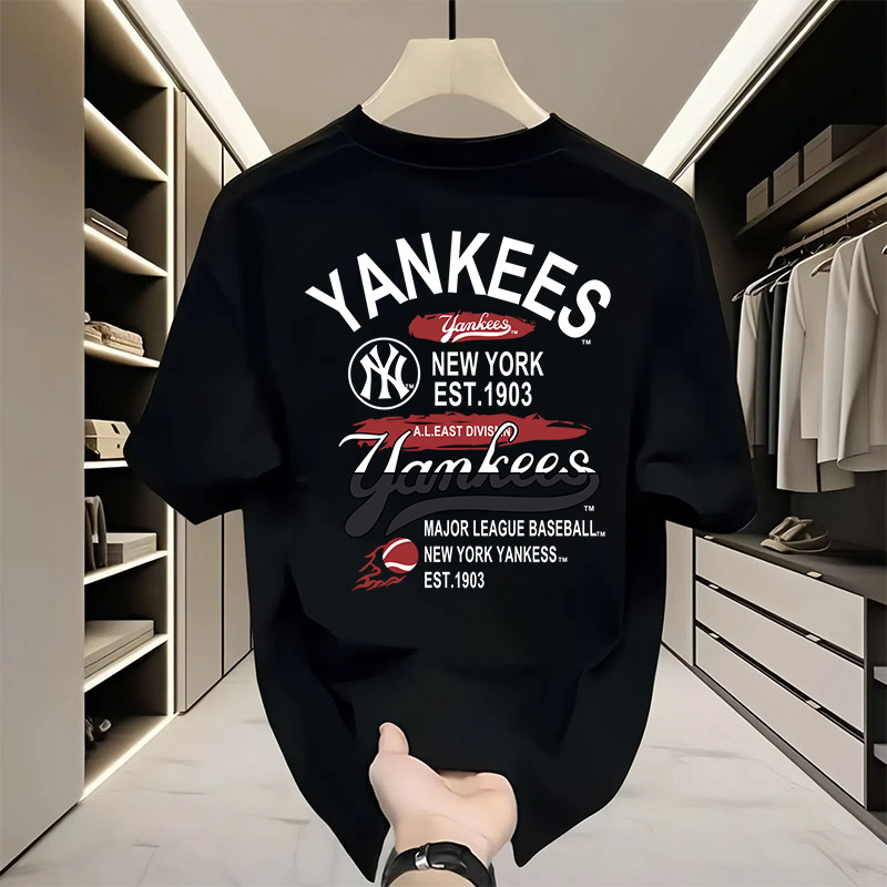 Dijamin katun murni 100%kaos ny original 100% Kaos pendek Cotton Heavyweight Pria Wanita  Unisex Cou