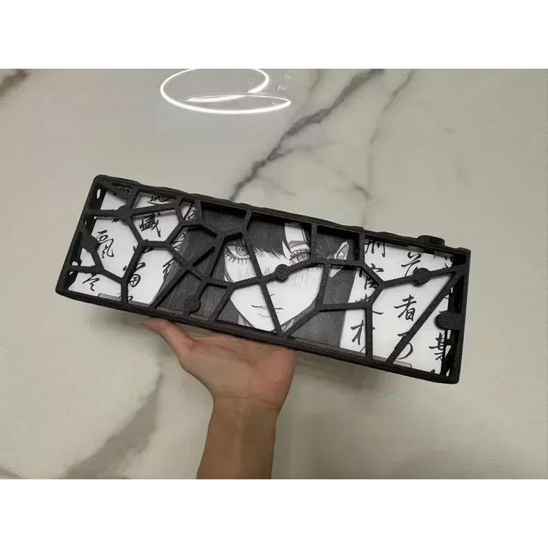 Holy60 Keyboard Base Plate Custom hollow Anime Keyboard Base Acrylic Case for GH60/mad60/Wooting/rak