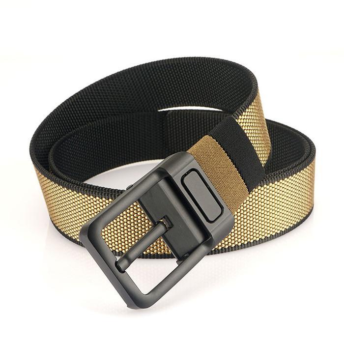 berkahlistrik store Bitzen Ikat Pinggang Pria Nylon Canvas 2 Warna Memutar 360° Gesper Putar Berkual