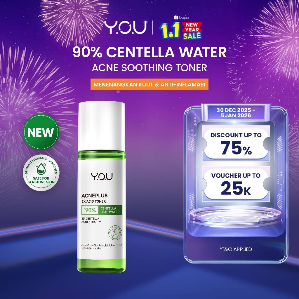 YOU AcnePlus 5X Acid Toner Acne Kulit Berminyak Berjerawat