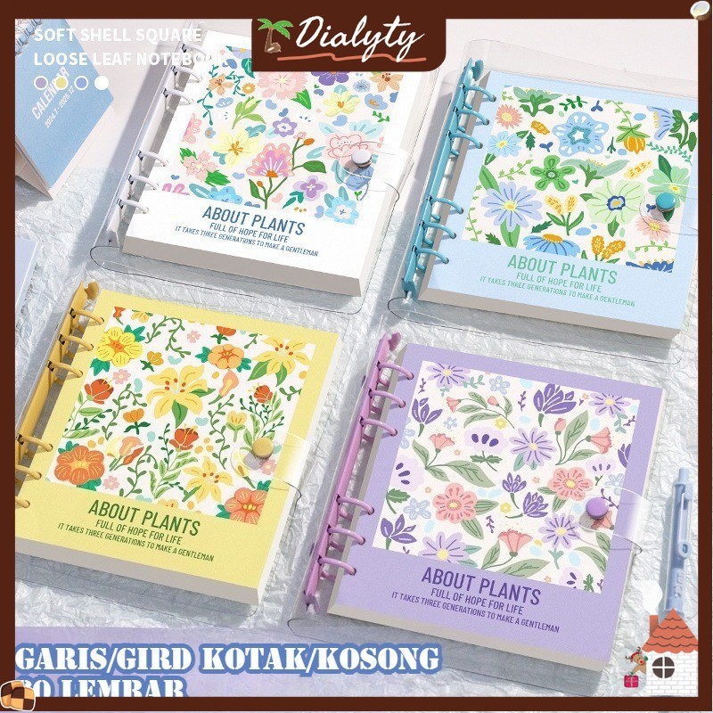 Notebook Binder Kotak Transparan / Notebook Buku Binder B5 / Binder Notebook 360° / Cover PVC Kotak 