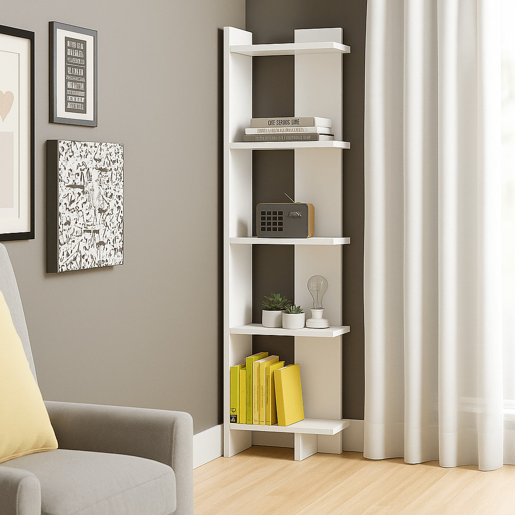 Rak Sudut Ruang Tamu Rak Bunga Rak Buku Tinggi 120 cm