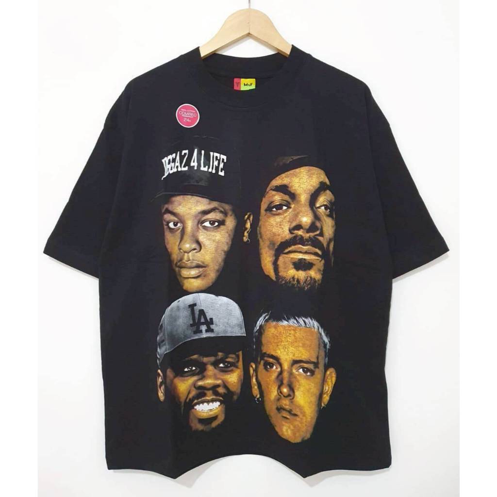 KAOS T-SHIRT OVERSIZE MUSIC THE BIG DAWGS DR. DRE EMINEM SNOOP DOGG 50 CENT BLACK ORIGINAL