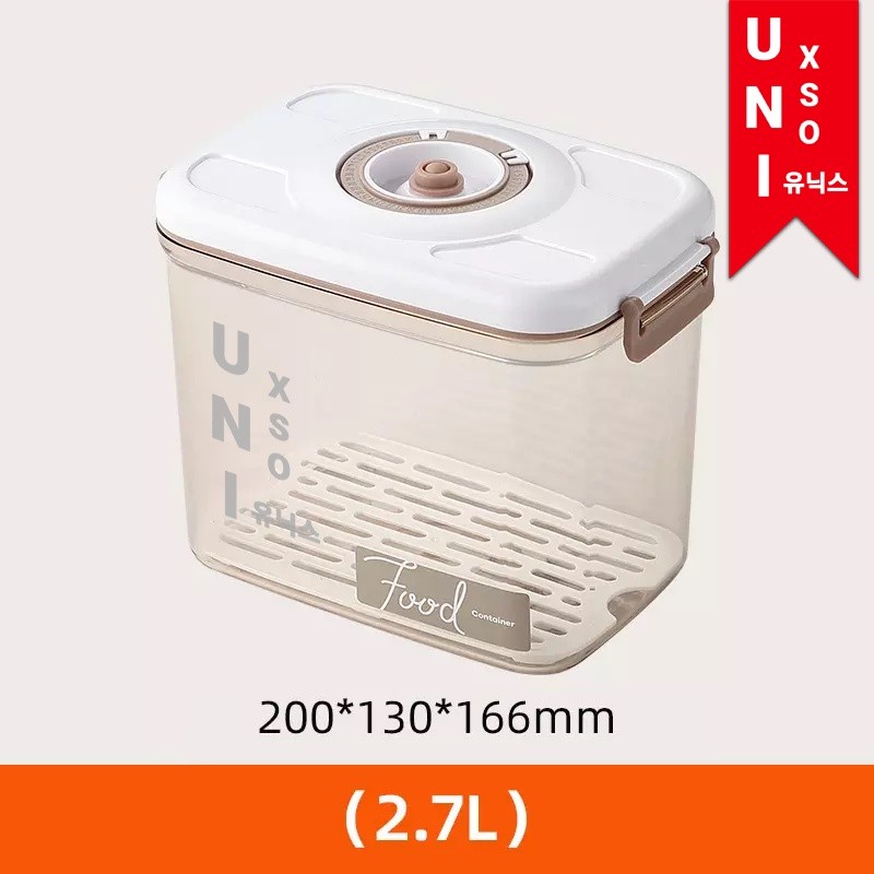 READY Unixso Kotak Penyimpanan Kontainer Makanan Kulkas Bening Dengan Vakum Anti Kedap bukan tupperw