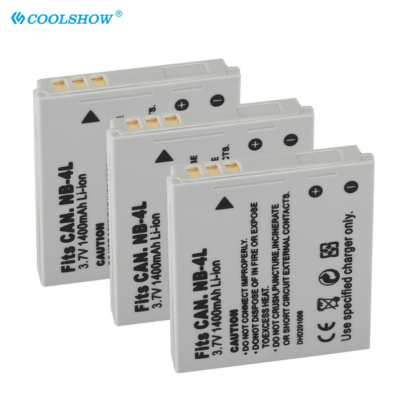 Battery NB-4L NB4L NB 4L For Canon IXUS 30 40 50 55 60 65 80 100 Power Shot SD1000 1100 SD780 SD960 