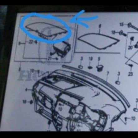 Cover Airbag dashboard Honda Brio Facelift Original BEST