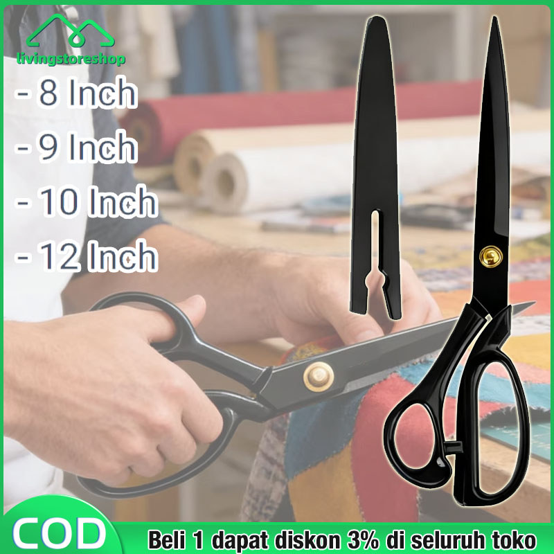 Gunting Kain Butterfly Original Hitam (Gunting Baja) 8" / 9" / 10"