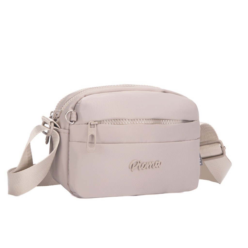 PIOMA Kiro Tas Selempang Bahu Wanita Medium Simpel Slingbag 3 Resleting Crossbody Nylon Waterproof