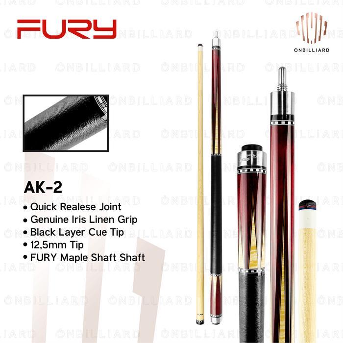 Stick Billiard Fury AK Series AK-1 AK-2 Cue / Stik Billiar Fury AK - AK-2
