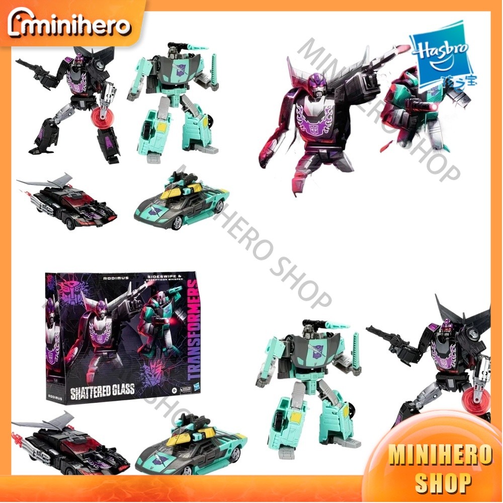 In Stock Original Hasbro Transformers Shattered Glass Romus Sideswipe Whisper Deluxe Class Super Act