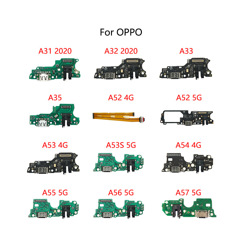 Kabel Fleksibel Konektor Port Pengisian Daya USB Untuk OPPO A31 A32 A33 A35 A52 4G A53 A53S A54 A55 