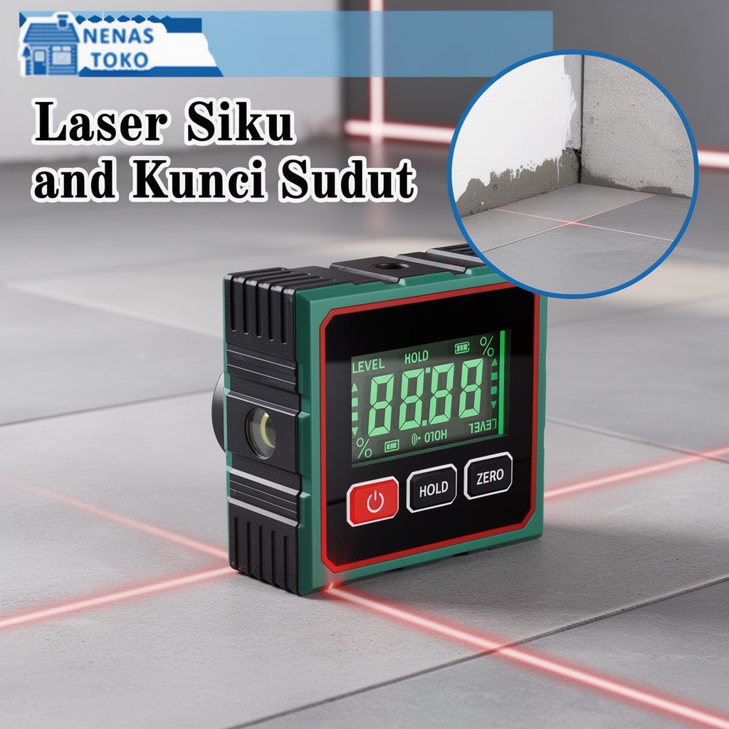 laser level siku digital waterpass magnet laser silang horizontal vertikal pasang keramik akurat