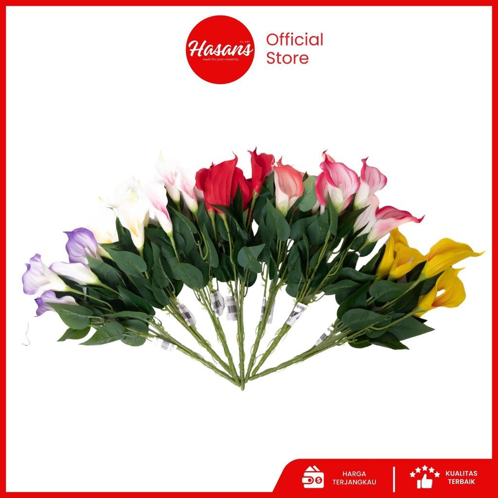 Hasans / Bunga Tulip Latex Premium / Bunga Tulip Artificial / Bunga Tulip Palsu Plastik / Bunga Tuli