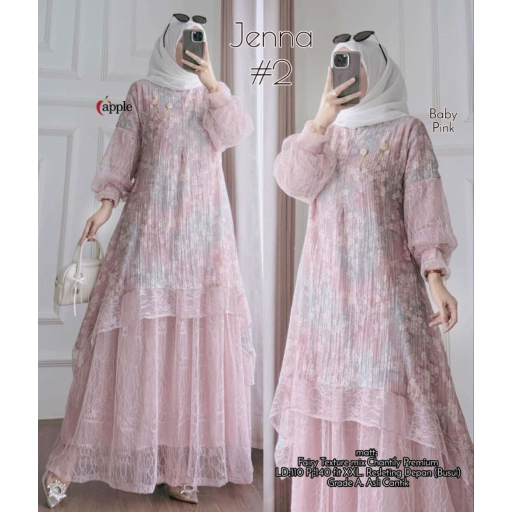 Jenna Dress Wanita  Apple alya store