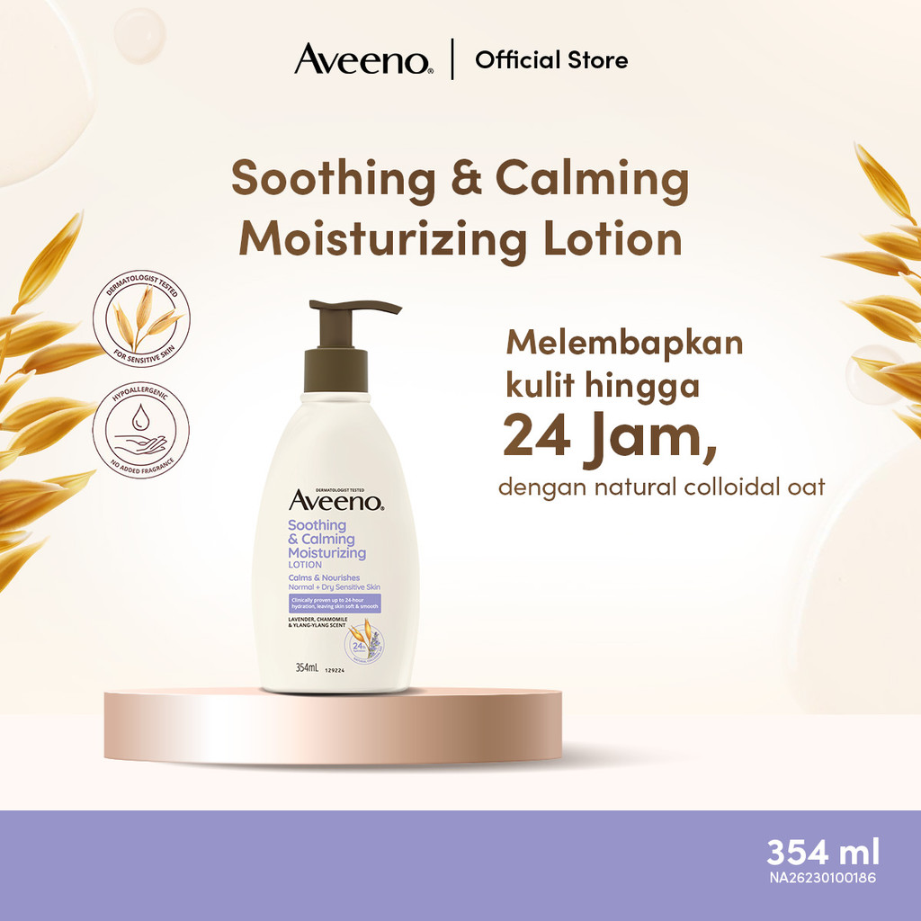 AVEENO Soothing & Calming Moisturizing Lotion 354 ml - Losion Melembapkan Kulit hingga 24 Jam dengan