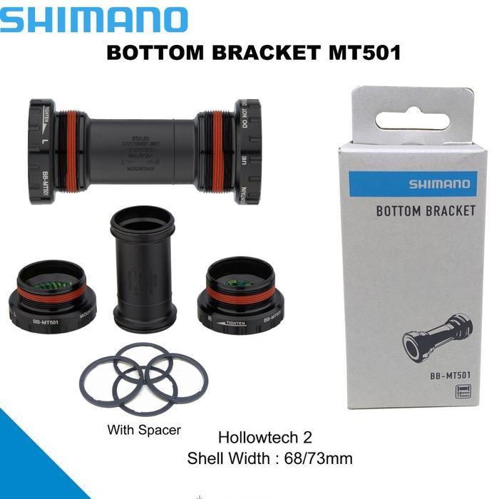 sparepart BB bottom bracket hollowtech 2 HT2 bearing shimano original MT501 sepeda mtb altus alivio 