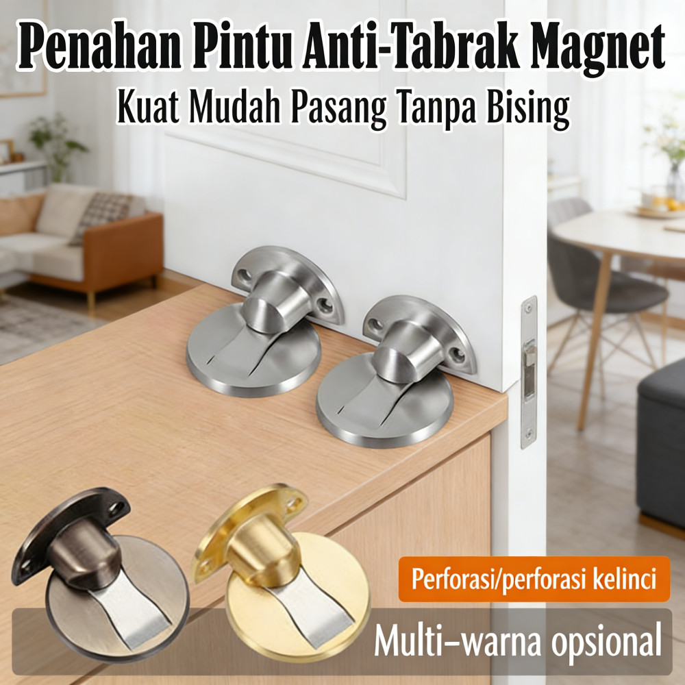 Pintu Magnetik Stopper, Pintu Anti Tabrakan, Bantingan Bantingan, Steel Kuat, Kaca Kayu, Pintu Bunyi