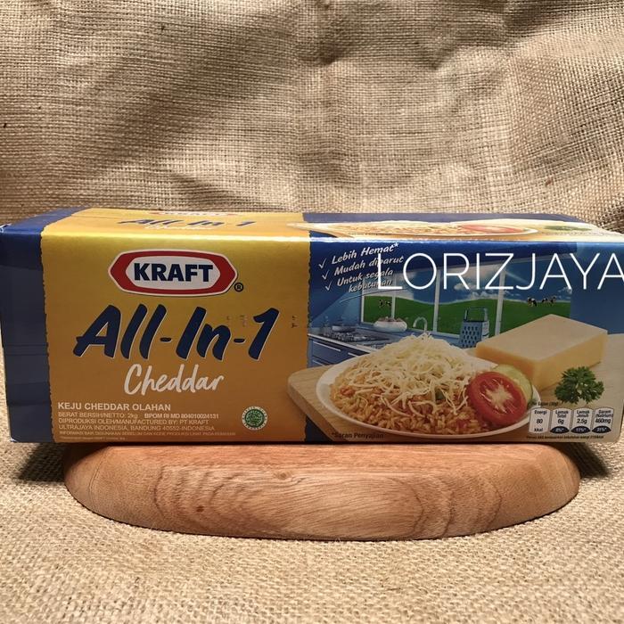 PROMO REPACK Keju Kraft Cheddar All in One 1KG - 500 gram