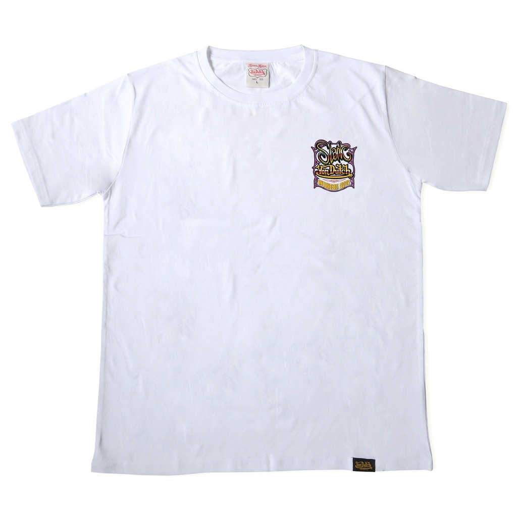 Kaos Von Dutch & Slank Collaboration 0694 White baju kaos pria distro original 100%