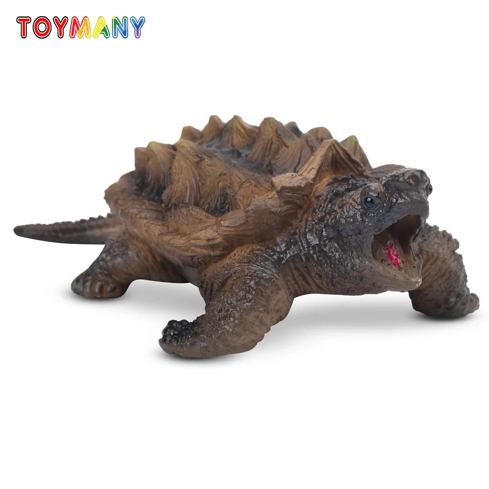 ROMA'c STORE Toymany Simulation Alligator Snapping Turtle Reptile Animal Model Toy Mini Figures Doll