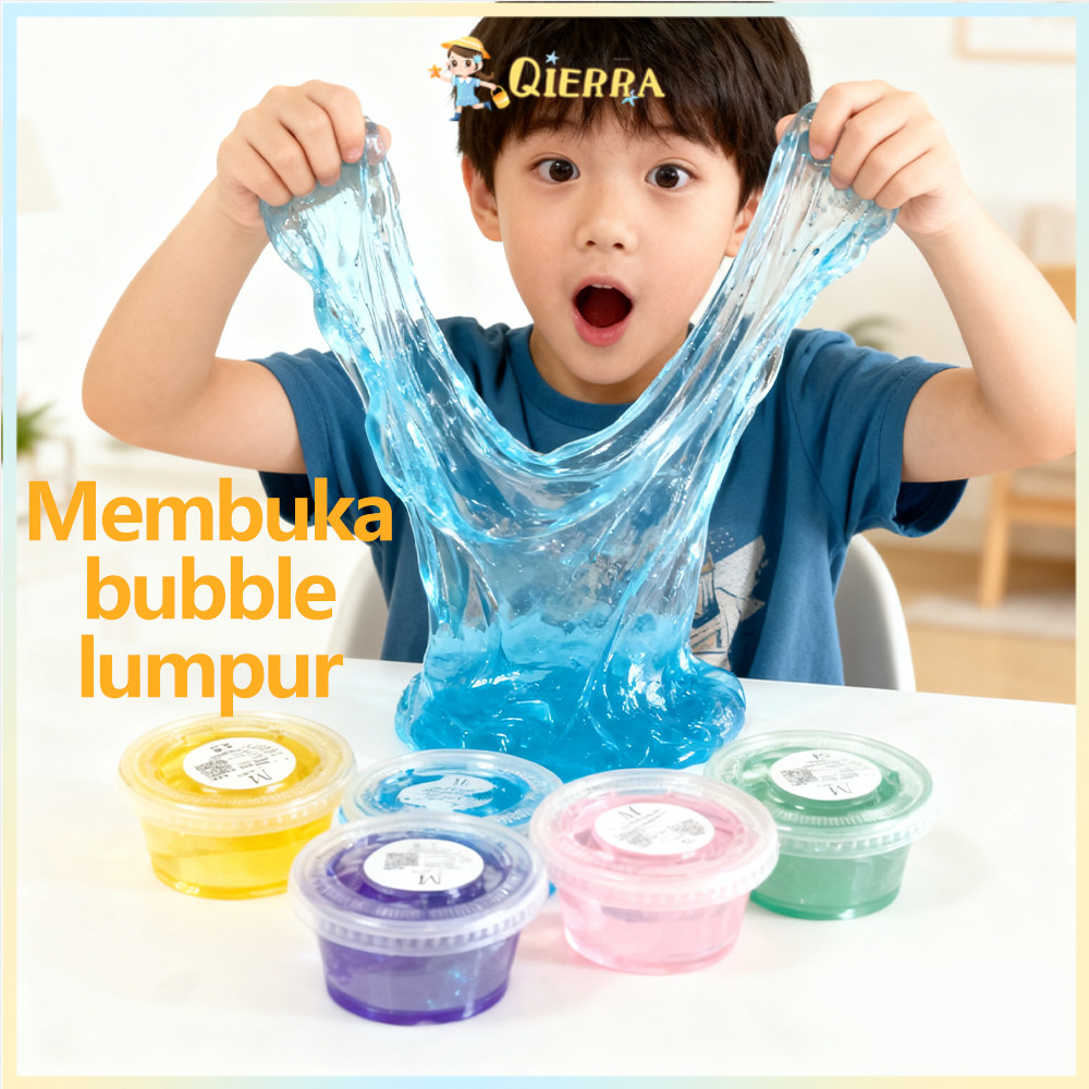 Qierra Slime Murah Clear Slime Streachy Slime Bagus Lucu