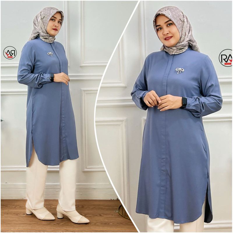 ASMARA BELLA TUNIK by ESHYLA - TUNIK POLOS KATUN RAYON TWILL PREMIUM