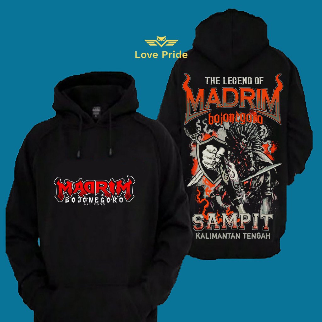 Sweater Hoodie Distro Madrim Bojonegoro The Legend Off Sampit PSHT 2005 Premium Terbaru